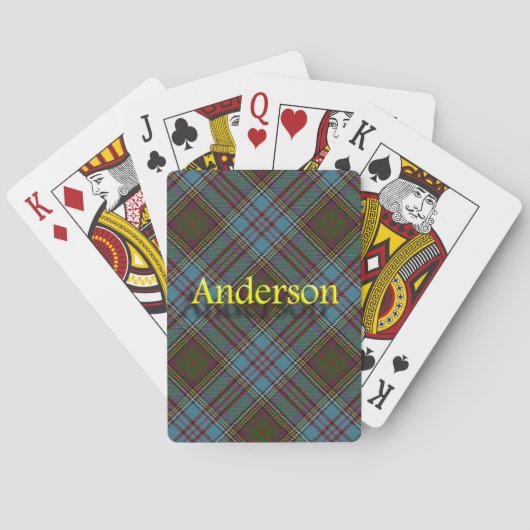 Scottish Clan Anderson Tartan Pokerkaarten (Achterkant)