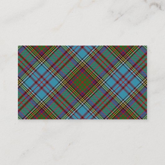 Scottish Clan Anderson Tartan Pset Visitekaartje (Achterkant)