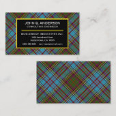 Scottish Clan Anderson Tartan Pset Visitekaartje (Voorkant / Achterkant)