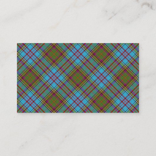 Scottish Clan Anderson Tartan Pset Visitekaartje (Achterkant)
