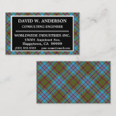 Scottish Clan Anderson Tartan Pset Visitekaartje (Voorkant / Achterkant)