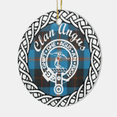 Scottish Clan Angus Tartan en Crest Keramisch Ornament (Links)