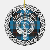 Scottish Clan Angus Tartan en Crest Keramisch Ornament (Achterkant)