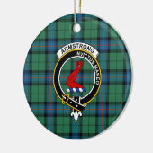 Scottish Clan Armstrong Ancient Tartan en Crest Keramisch Ornament (Links)