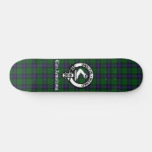 Scottish Clan Armstrong Crest Badge en Tartan Persoonlijk Skateboard (Horizontaal)