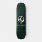 Scottish Clan Armstrong Crest Badge en Tartan Persoonlijk Skateboard (Voorkant)