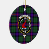 Scottish Clan Armstrong Modern Tartan en Crest Keramisch Ornament (Rechts)