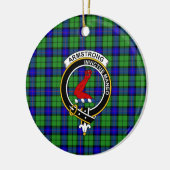 Scottish Clan Armstrong Tartan en Crest Keramisch Ornament (Links)