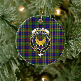 Scottish Clan Arnott Tartan en Crest Keramisch Ornament