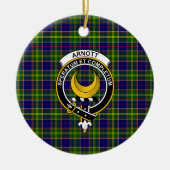 Scottish Clan Arnott Tartan en Crest Keramisch Ornament (Voorkant)
