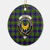 Scottish Clan Arnott Tartan en Crest Keramisch Ornament (Links)