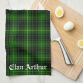 Scottish Clan Arthur/MacArthur Crest & Tartan Theedoek (Quarter Fold)