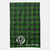 Scottish Clan Arthur/MacArthur Crest & Tartan Theedoek (Verticaal)