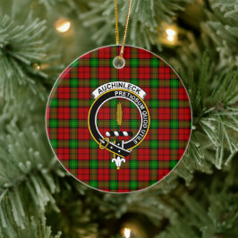 Scottish Clan Auchinleck Tartan en Crest Keramisch Ornament