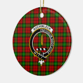 Scottish Clan Auchinleck Tartan en Crest Keramisch Ornament (Links)