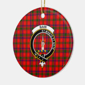 Scottish Clan Bain Tartan en Crest Keramisch Ornament (Links)