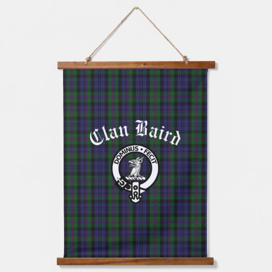Scottish Clan Baird Crest Tartan Hangend Wandkleed (Voorkant)