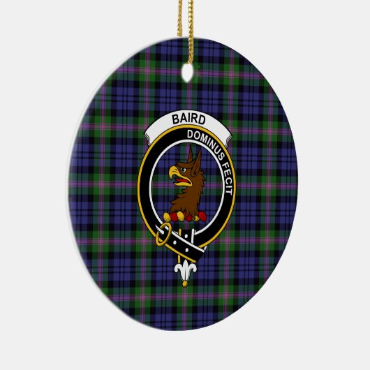 Scottish Clan Baird Modern Tartan en Crest Keramisch Ornament (Rechts)