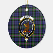Scottish Clan Baird Modern Tartan en Crest Keramisch Ornament (Links)