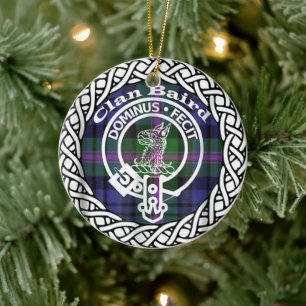 Scottish Clan Baird Tartan en Crest Keramisch Ornament