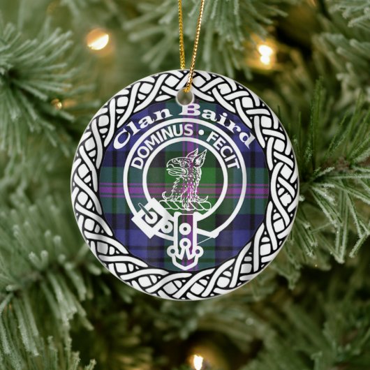 Scottish Clan Baird Tartan en Crest Keramisch Ornament (Boom)