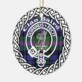 Scottish Clan Baird Tartan en Crest Keramisch Ornament (Links)
