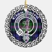 Scottish Clan Baird Tartan en Crest Keramisch Ornament (Achterkant)