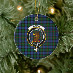 Scottish Clan Baird Tartan en Crest Keramisch Ornament