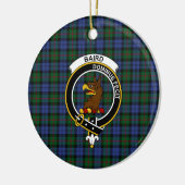 Scottish Clan Baird Tartan en Crest Keramisch Ornament (Links)