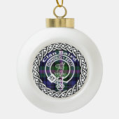 Scottish Clan Baird Tartan en Crest Keramische Bal Ornament (Voorkant)