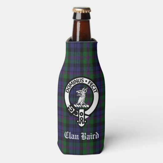 Scottish Clan Baird Tartan Pset Flesjeskoeler (Fles Voorkant)