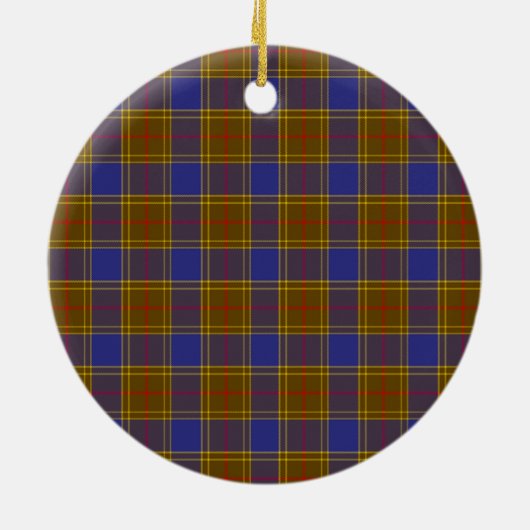 Scottish Clan Balfour Modern Tartan en Crest Keramisch Ornament (Achterkant)