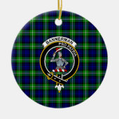 Scottish Clan Bannerman Tartan en Crest Keramisch Ornament (Voorkant)