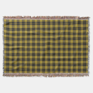 Scottish Clan Barclay Dress Yellow Black Tartan Deken