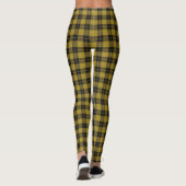 Scottish Clan Barclay Dress Yellow Black Tartan Leggings (Achterkant)