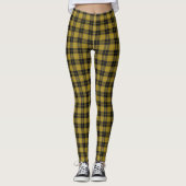 Scottish Clan Barclay Dress Yellow Black Tartan Leggings (Voorkant)