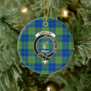 Scottish Clan Barclay Hunting Ancient Tartan and C Keramisch Ornament
