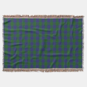 Scottish Clan Barclay Hunting Green Blue Tartan Deken