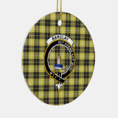 Scottish Clan Barclay Tartan en Crest Keramisch Ornament (Rechts)