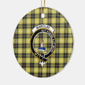 Scottish Clan Barclay Tartan en Crest Keramisch Ornament (Links)