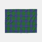 Scottish Clan Barclay Tartan Pset Fleece Deken (Voorkant (Horizontaal))