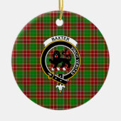 Scottish Clan Baxter Modern Tartan en Crest Keramisch Ornament (Voorkant)