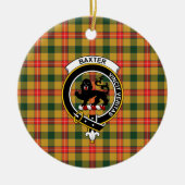 Scottish Clan Baxter Tartan en Crest Keramisch Ornament (Voorkant)