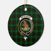 Scottish Clan Beveridge Tartan en Crest Keramisch Ornament (Links)