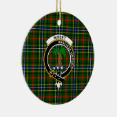 Scottish Clan Bisset Pattern Tartan en Crest Keramisch Ornament (Rechts)
