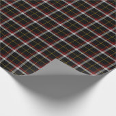 Scottish Clan Black Tartan Pset Wrapping Paper Cadeaupapier (Hoek)