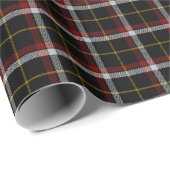 Scottish Clan Black Tartan Pset Wrapping Paper Cadeaupapier (Rol Hoek)