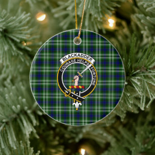 Scottish Clan Blackadder Tartan en Crest Keramisch Ornament