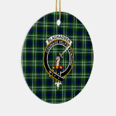 Scottish Clan Blackadder Tartan en Crest Keramisch Ornament (Rechts)