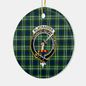 Scottish Clan Blackadder Tartan en Crest Keramisch Ornament (Links)